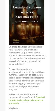 Cuando el corazón se cierra hace más ruido que una puerta 